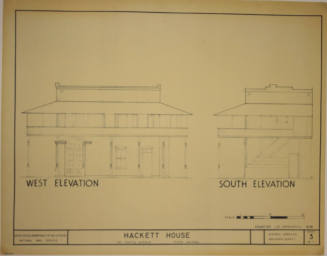 West and South Elevations - Hackett House