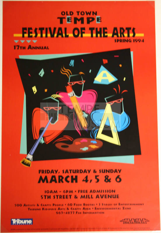 Poster - 17th Annual Old Town Tempe Festival of the Arts - Spring 1994