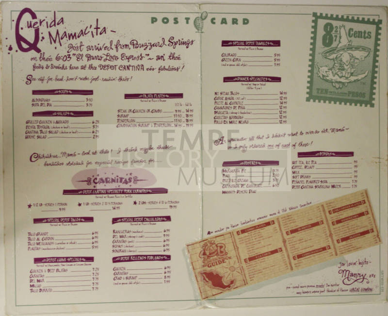 Menu - Depot Cantina Restaurant, Tempe