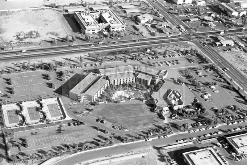Aerial of Fiesta Inn, Broadway and Priest