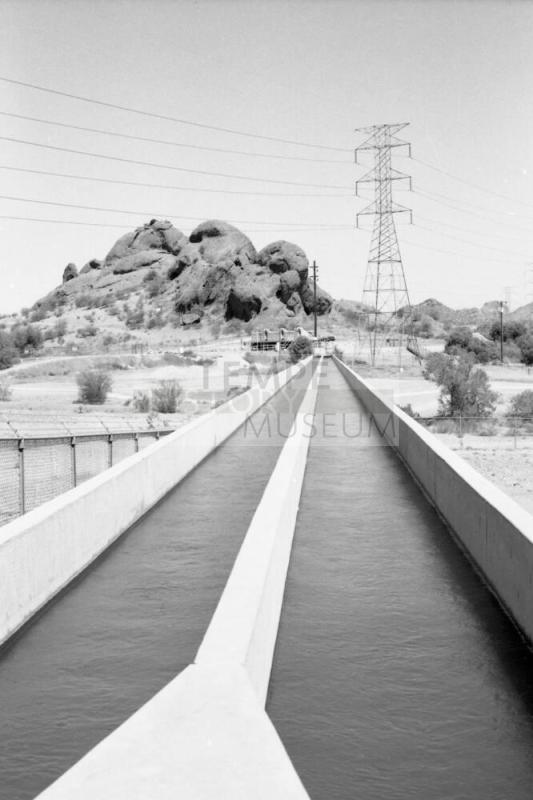 Papago Park Water Treatment Plant water channel