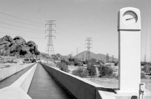 Papago Park Water Treatment Plant water channel