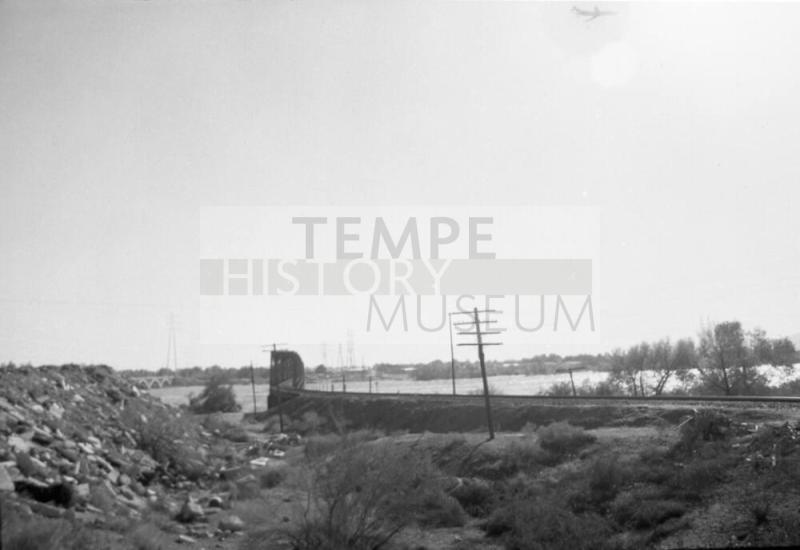 Southern Pacific railroad bridge from the north