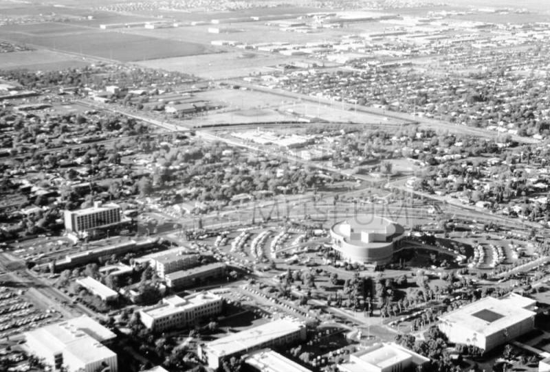 Aerial Photo of ASU Campus and Gammage Auditorium