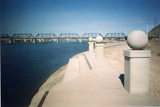 Tempe Town Lake 1999 by Concrete Ball Pillars