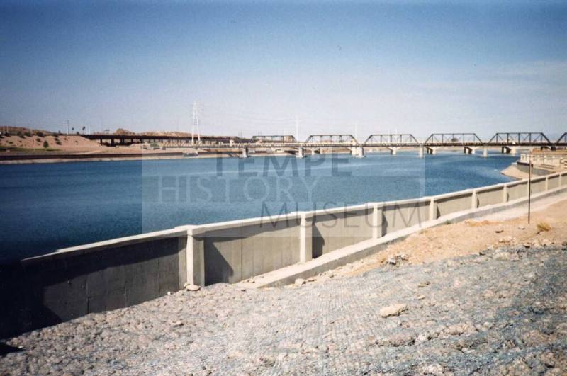 Tempe Town Lake 1999- Facing Railroad Bridge