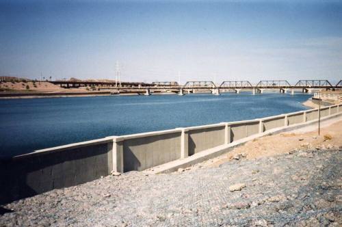 Tempe Town Lake 1999- Facing Railroad Bridge