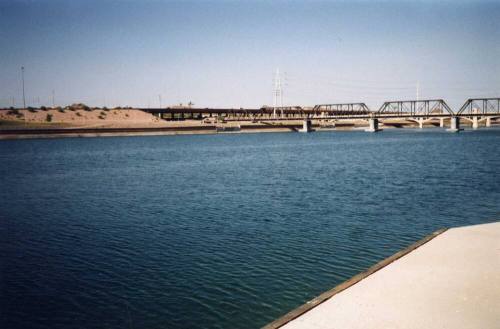 Tempe Town Lake 1999 and Railroad Bridge