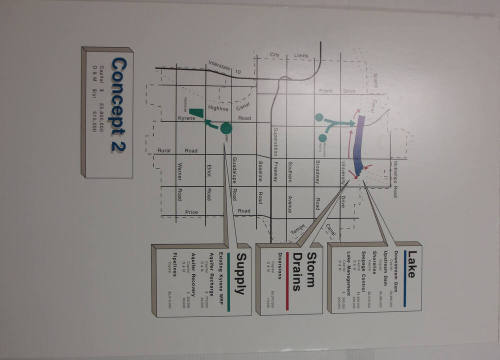 Proposed Plans for Storm Drains, Supply, and Lake