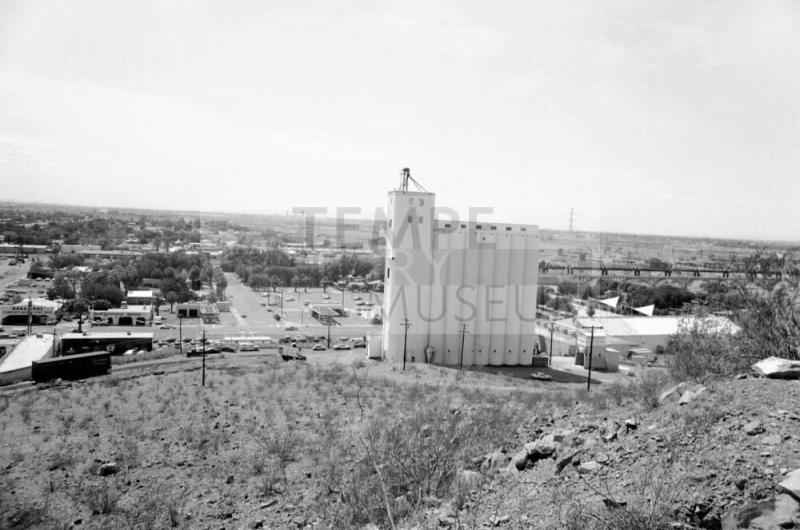 Looking west from Tempe Butte with Hayden Mill in center of photo.