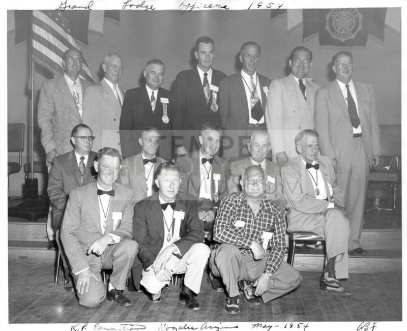 Officers at a Knights of Pythias Convention in Nogales, 1954