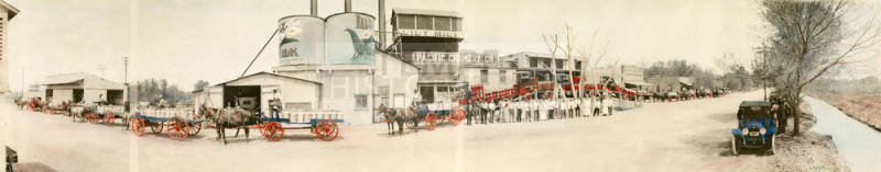 Photograph- colorized panorama of creamery, 8th Street
