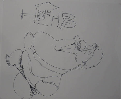 Cartoon - President Bill Clinton Jogging