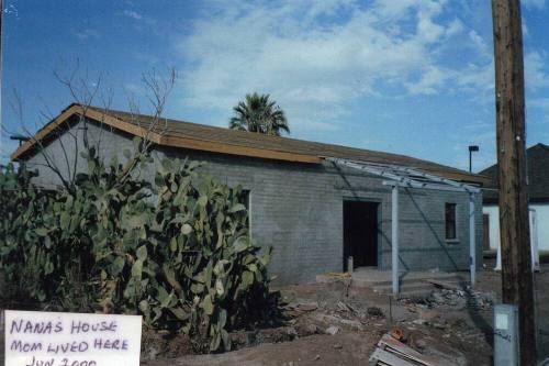Elias-Rodriguez House during remodeling in 2000