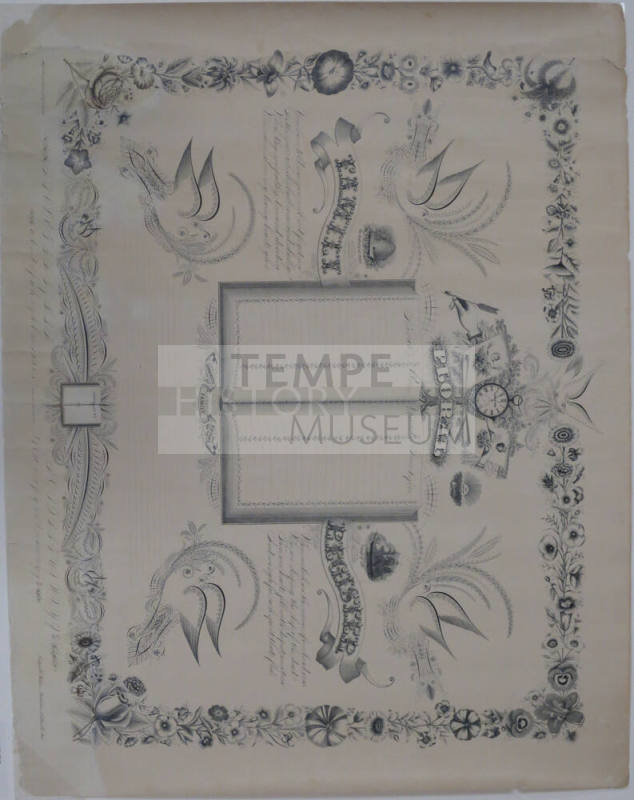 Certificate - Floral Family Register