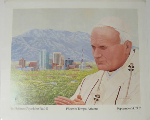 Poster-Pope John Paul 2 in Phoenix-Tempe