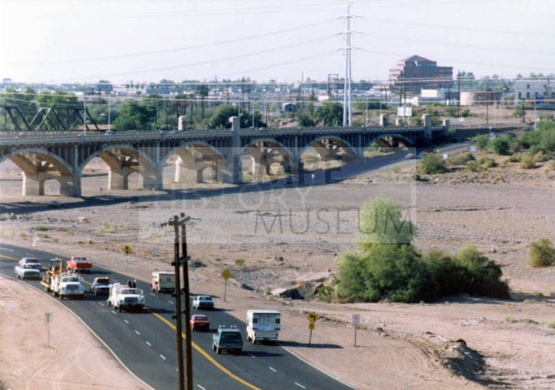 Rio Salado Parkway, Mill Avenue Bridge, and the Salt River