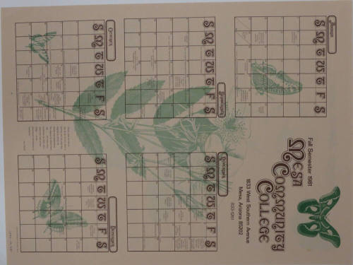 Poster-Mesa Community College, Fall 1981