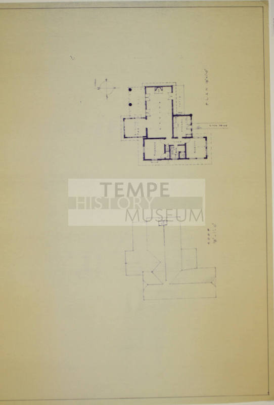 Floor and Roof Plan of Wetmore Home