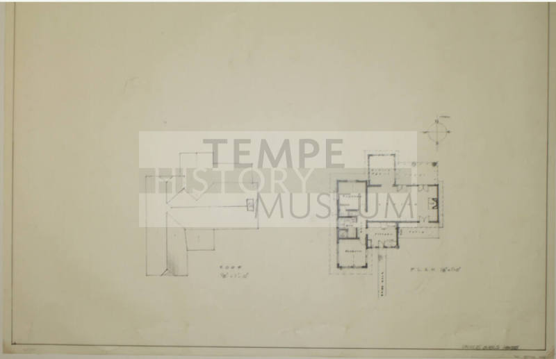 Floor and Roof Plan of Wetmore Home