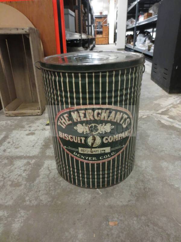 Merchants Biscuit Co Tin