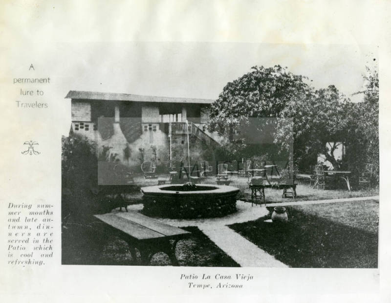 Wide view of the Patio at La Casa Vieja