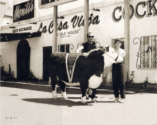 Monti's La Casa Vieja Restaurant with 4-H Steer and Leonard Monti