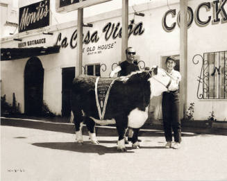 Monti's La Casa Vieja Restaurant with 4-H Steer and Leonard Monti