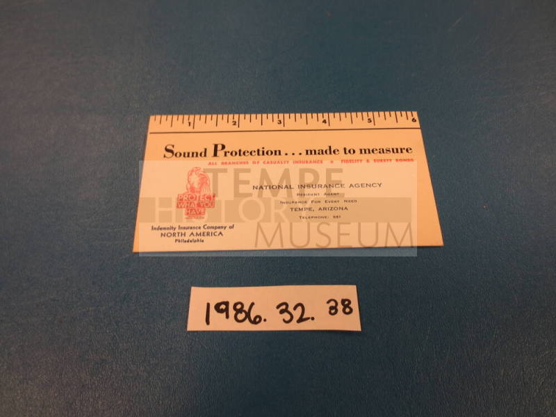 National Insurance Agency business card