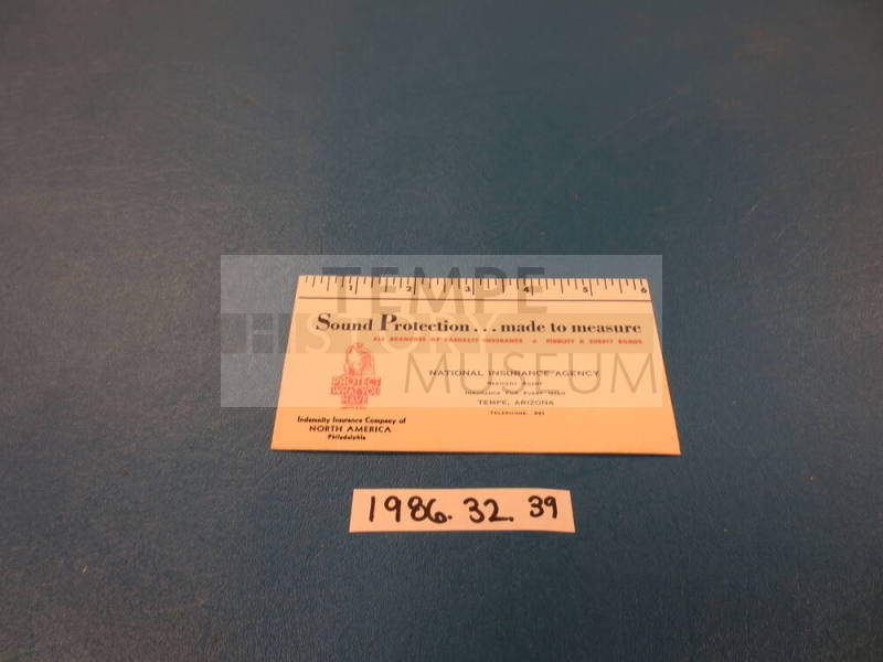 National Insurance Agency business card