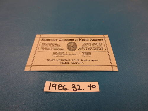 Insurance Company of North America business card