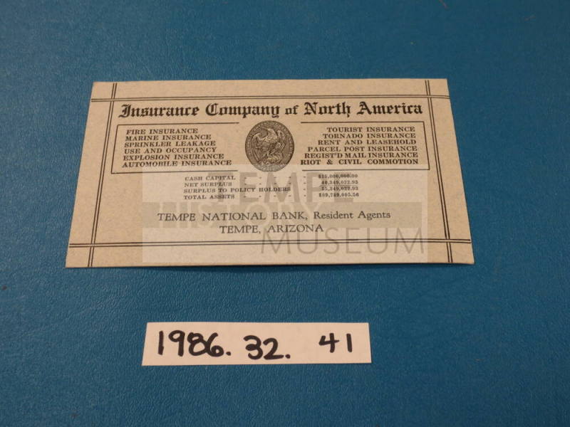 Insurance Company of North America business card