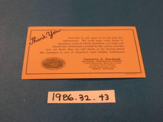 Kenneth Daumler business card