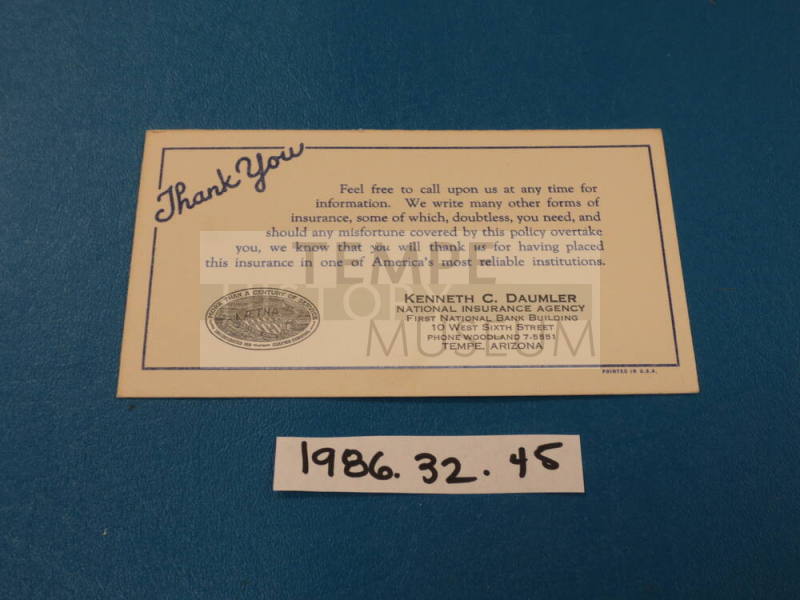 Kenneth Daumler business card