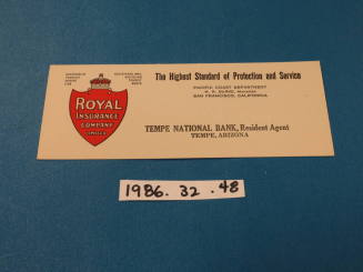 Royal Insurance Company business card