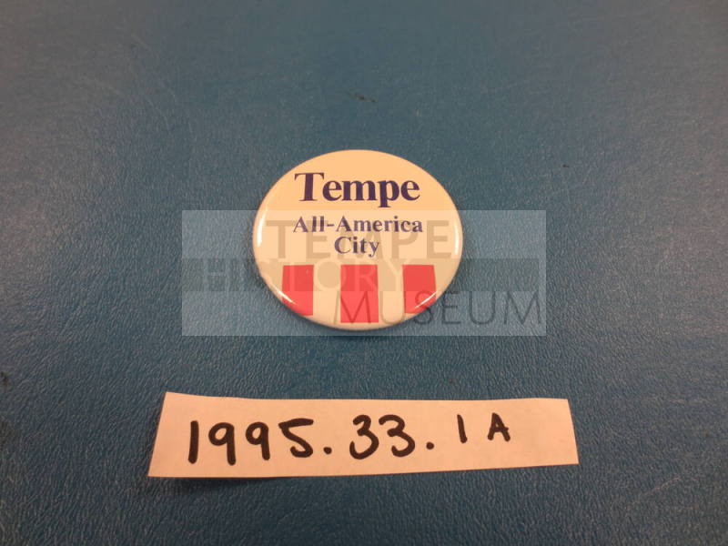 Tempe "All-America City" Pin-On Button