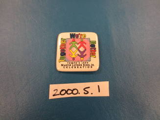 Button - Square, Metal, "Together We're Better",  C. 1999