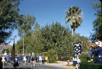 Tempe High School's Marching band in Arizona State University's 1955 Homecoming Parade