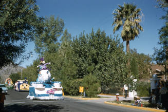 Gamma Phi Beta Float in Arizona State University Homecoming Parade 1955