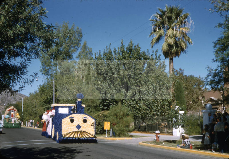 Float in Arizona State University Homecoming Parade 1955