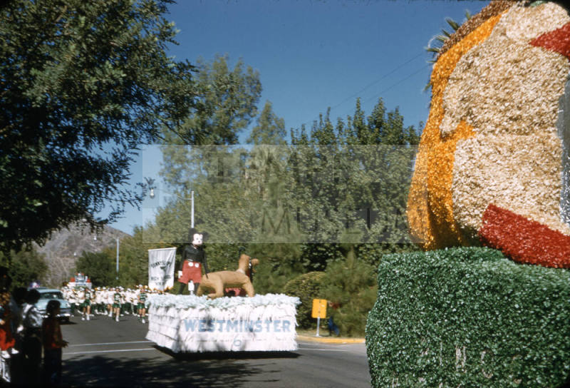 Westminster Float inArizona State University Homecoming Parade 1955