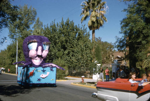 Float in Arizona State University Homecoming Parade 1955