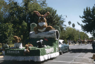 Float in Arizona State University Homecoming Parade 1955