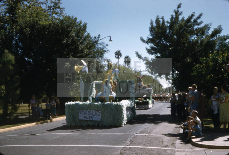 Float in Arizona State University Homecoming Parade 1955