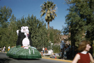 Float in Arizona State University Homecoming Parade 1955