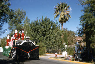 Float in Arizona State University Homecoming Parade 1955