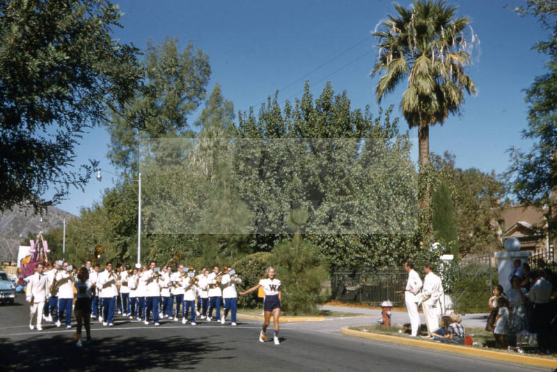 Marching Band in Arizona State University Homecoming Parade 1955