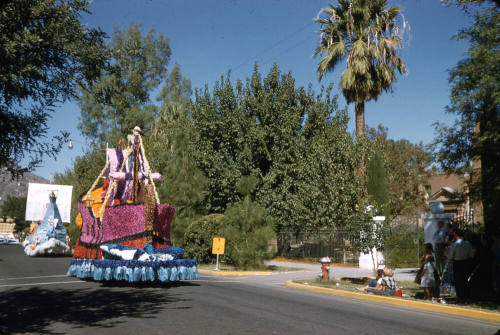 Floats in Arizona State University Homecoming Parade 1955