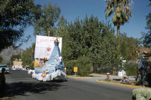 Pi Sigma Kappa Float in Arizona State University Homecoming Parade 1955