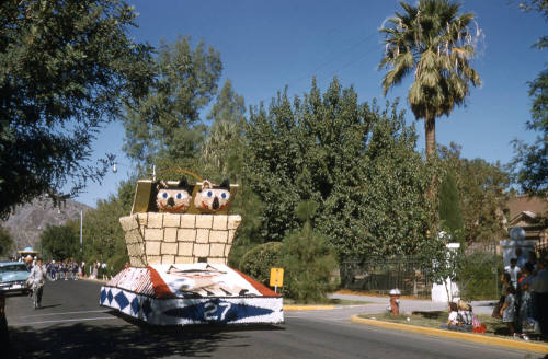 Float in Arizona State University Homecoming Parade 1955